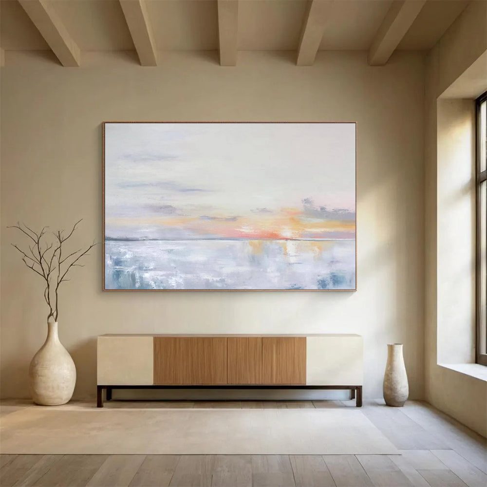 sunset sea abstract canvas design 4